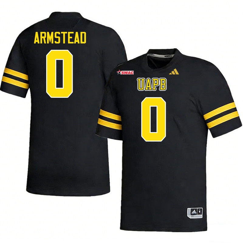 Arkansas-Pine Bluff Golden Lions #0 Terron Armstead College Football Jerseys,Uniforms-Black